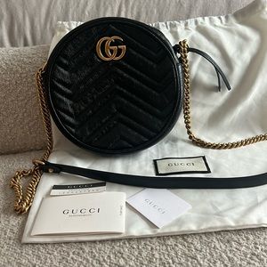 Gucci Marmont round black bag